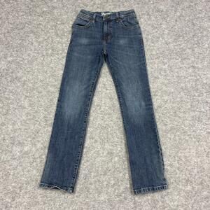 Wrangler Jeans Boys 12 Blue Retro Slim Straight Denim Adjustable Waist Stretch